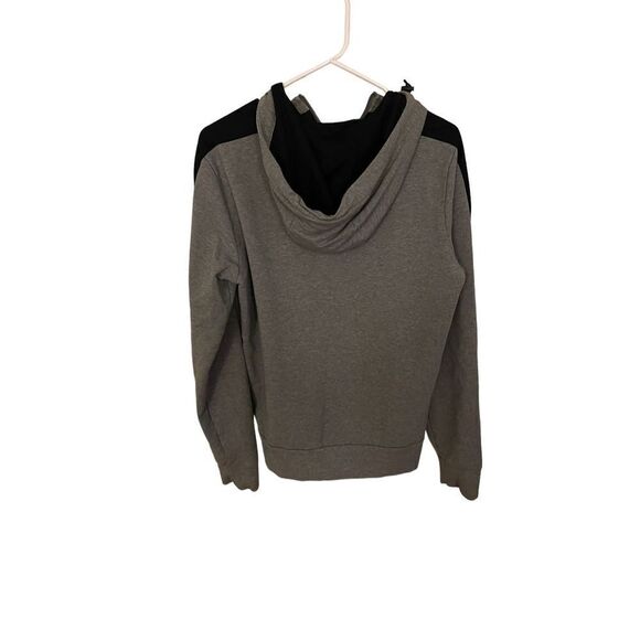 PumaWomen Medium Gray Black Spell Out Logo Pullover Hoodie - Picture 2 of 2